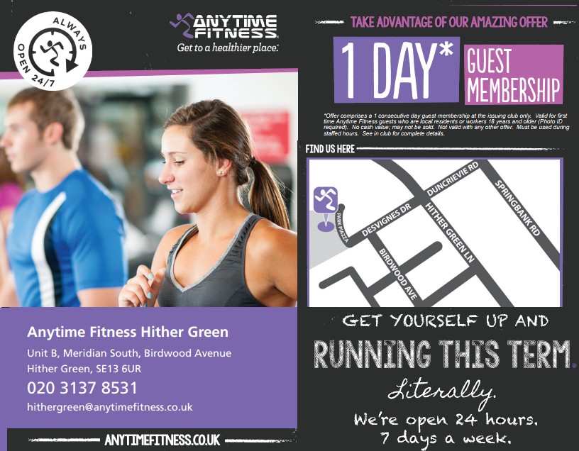Gym offers 1Day Guest Pass Our Hither Green